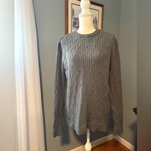 Express Gray Cable Knit Sweater